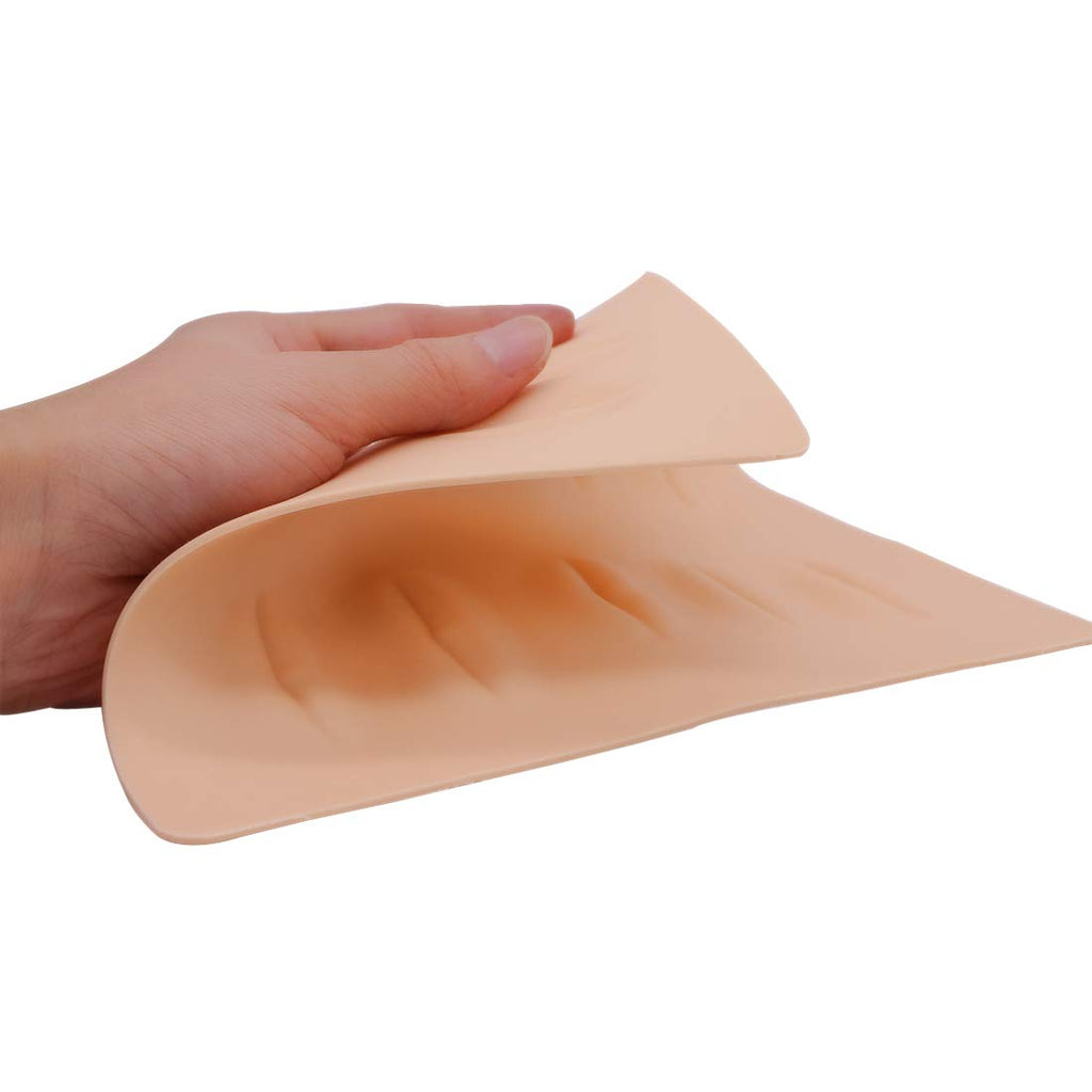 Silicone Fake Skins for Lips 3 Sheets 3D Microblading Permanent Makeup Tattoo Practice Skin 8.5x7.4 Inch for Tattoo Artists and Beginners (Lips)