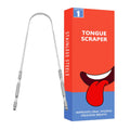 Tongue Scraper for Adults Oral Care Tongue Cleaner Reduce Bad Breath Metal Tongue Scrubber Stainless Steel (Silver, Pack of 1)