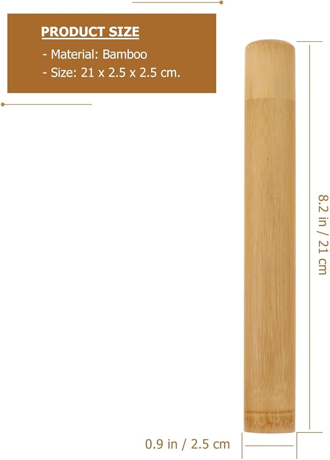 Disposable Biodegradable Toothbrush with Tube Case Ergonomic Wide Head Design Compact Travel Lightweight and Eco-Friendly Oral Care Kit Random Colors Random Color