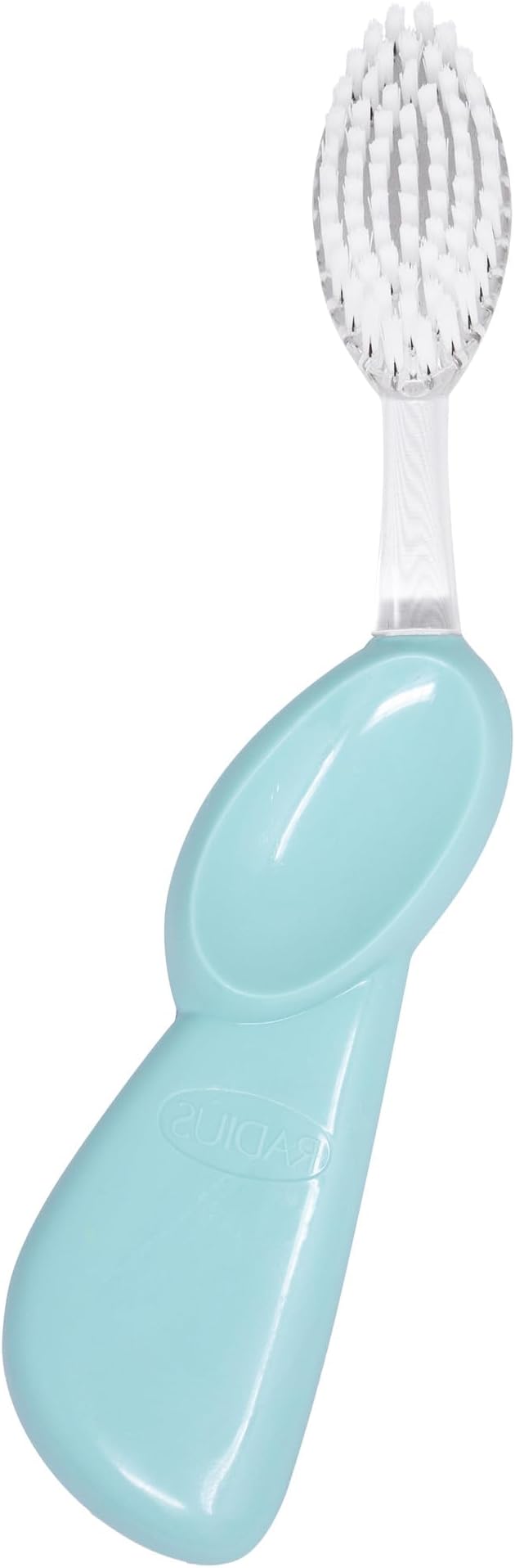 RADIUS Toothbrush Big Brush with Replaceable Brush Head BPA Free ADA Accepted - Left Hand - Pastel Mint Brush with Pastel Mint Case