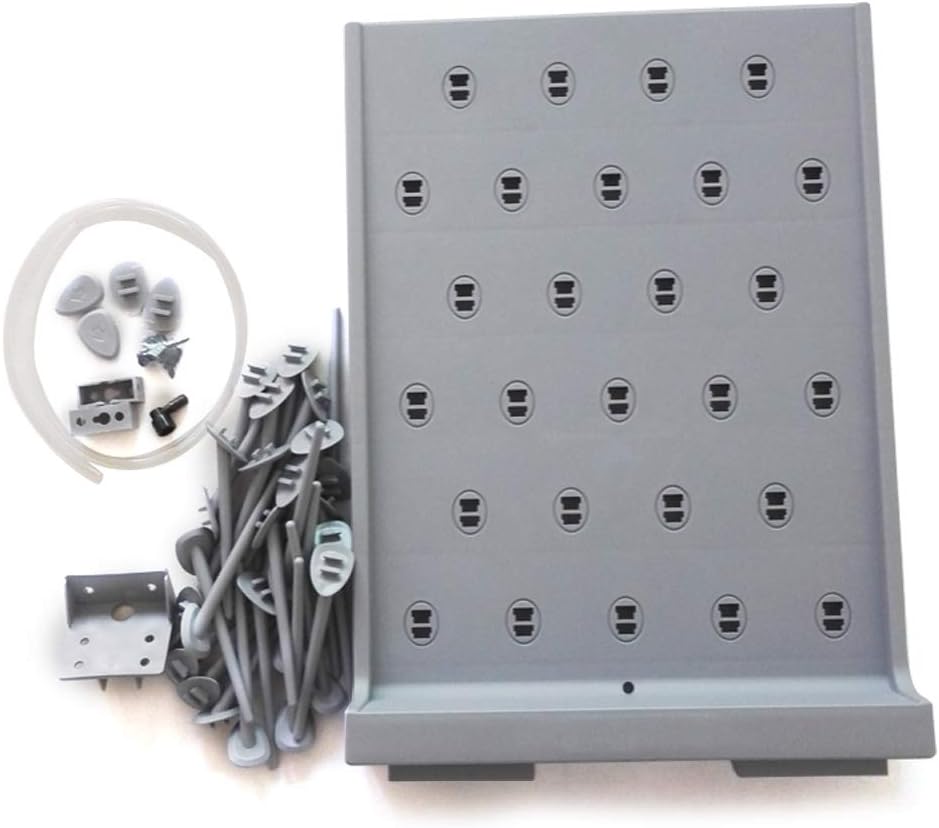 2Pcs Lab Drying Rack, Wall-Mount Laboratory Glassware Drying Rack, 27 Pegs Lab Drying Draining Rack, w/Tray Hole+Water Outlet Hose (US Stock)