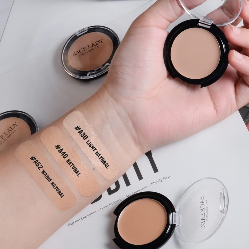 3 Pack Full Coverage Concealer Cream Makeup, Waterproof Matte Smooth Concealer Corrector for Dark Spot Under Eye Circles (3×5g/0.18Oz, #40 Natural)