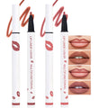 Kaely 2Pcs Mocha Beige Longwear Liquid Lip Liner Waterproof, 24 Hour Long Lasting Lip Liner Stain Marker Pen, 2-in-1 Matte Semi Permanent Lipliner & Lipstick, Vegan & Cruelty-Free, 03+07