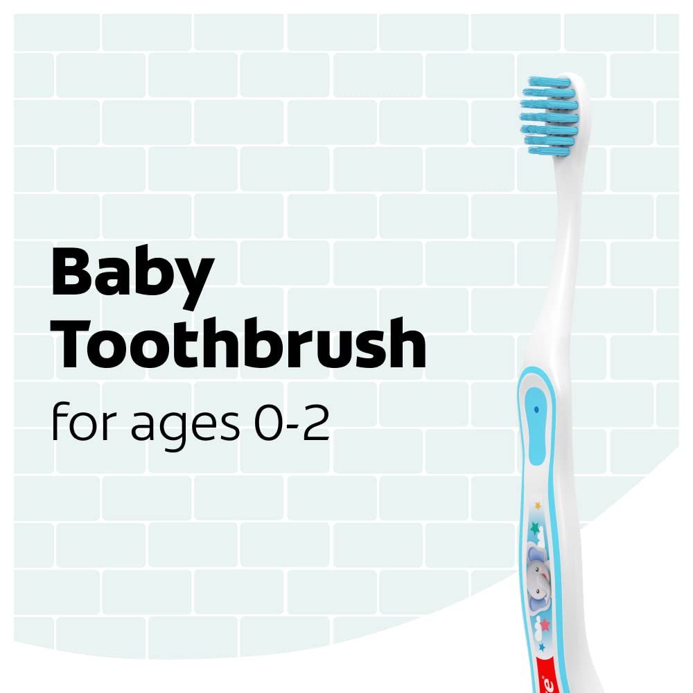 Colgate My First Baby and Toddler Toothbrush, Extra Soft Infant Training Toothbrush, Ages 0-2, 6 Count