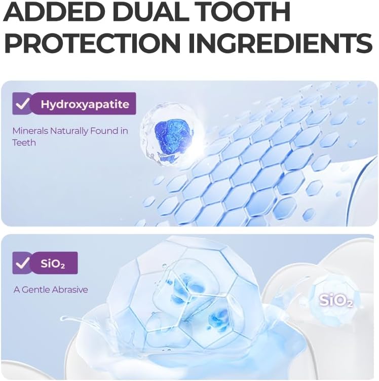 Whitening Toothpaste, Fresh Breath Formula, Natural Oral Care & Enamel Repair, Helps Remove Coffee, Tea & Wine Stains, Fresh Minty Gel, 3.5 Oz Tube, 5 Pack