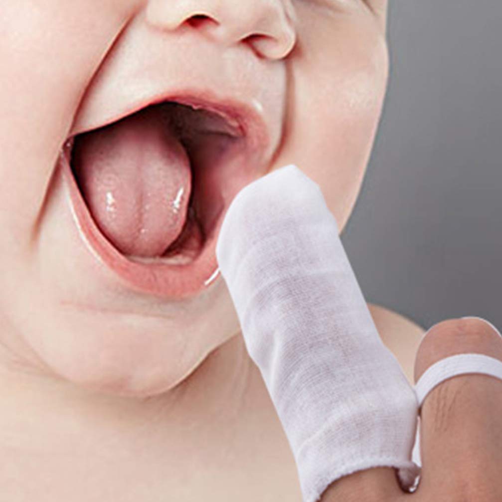 Wipes Newborn Wipes Gum Cleaner Teeth Gauzes Fingers Clean Oral Toothbrush 18Pcs Mouth Cleaner White Newborn Wipes Gum Cleaner Disposable Toothbrush