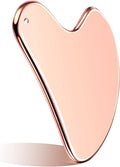 Nuanchu Stainless Steel Gua Sha Facial Tools Metal Guasha Tool for Face Body Jawline Shaper, Double Chin Reducer, Puffiness Reducing, Lymphatic Drainage Massager Skin Care Gift with Pouch(Pink)