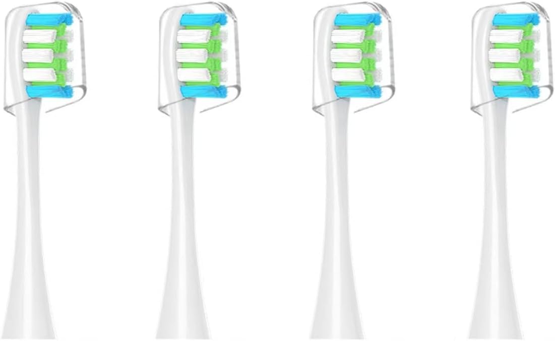 GTHUNDER Electric Rreplacement Toothbrush Heads Suitable for Oclean.with Hygienic Caps,Vacuum-Packed.Fits Adapted for All Oclean Models x pro Elite, X, X Pro,Flow,F1,Air 2-4Pcs(White)
