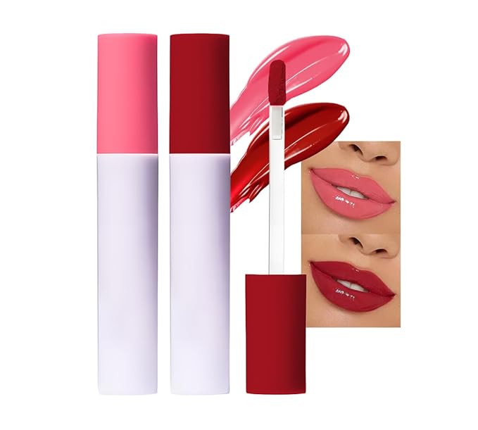 Nourishing High-Shine Lip Gloss Set,Hydrating & Moisturizing Lip Tint, Non-Sticky, Long-Lasting Glossy Lip Stain,Softens & Plumps Lips for Smooth,Gentle Formula for Dry Lips,02+09