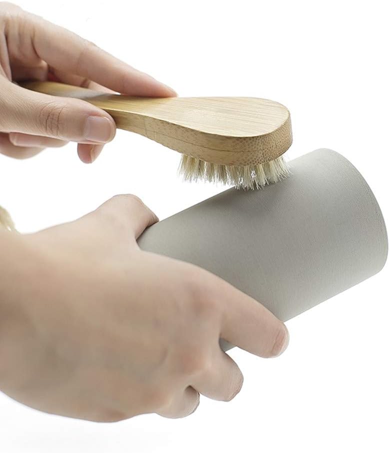 2 Pack Toothbrush Holder Set Diatomite Toothbrush Cup, Water Absorption Fast Drying Bathroom Toothbrush Organizer for Electric Toothbrush Toothpaste Razor Makeup Brush (Light Grey)