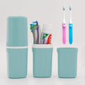 Toothbrush Travel case with 2 Packs Foldable Toothbrush .Portable Toothbrush Holders Travel for Camping Travel Business School Home (Blue)