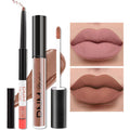 evpct 2Pcs Nude Brown Lip Liner and Matte Lipstick Makeup Sets, Vegan Lipstick Lip Liner and Gloss Stain Set Long Lasting Waterproof labiales mate 24 horas originales matte larga duracion 24 27#