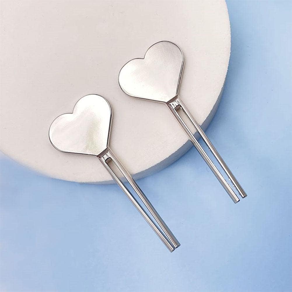 Silver Metal Manual Toothpaste Squeezer Heart Stainless Steel Dispenser Tube Squeezer Hand Cream Tube Key Roller Set Bathroom Accessories, Daily Living Tube Squeezing Aids, Tube Squeezers
