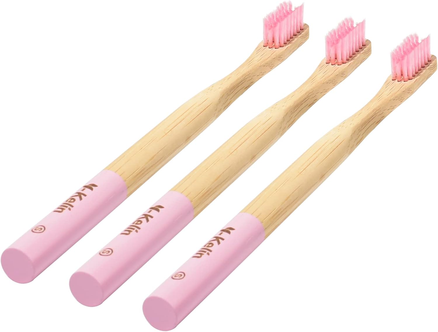 Y-Kelin Bamboo V-Shaped Orthodontic Toothbrush, 3pcs, Pink