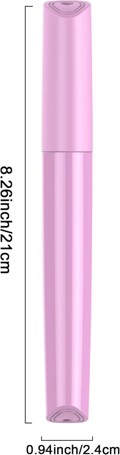 Plastic Travel Toothbrush Cover Portable Toothbrush Box, Breathable Design with Air Hole More Container Toothbrush Tube Container for Home Daily Travel Camping School Business Trip (Pink)