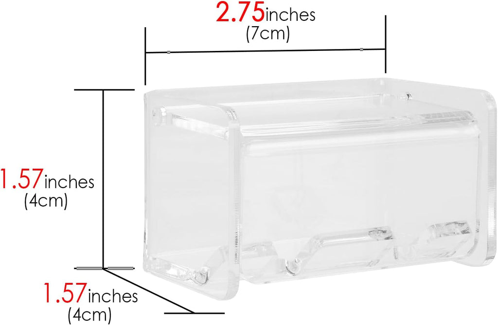 2 Pack Toothbrush Holder Wall Mounted with Cover for Bathroom, 2 Slots Toothbrush Storage Organizer for Shower, Self Adhesive Toothbrush Hanger Rack for Dorm, Cabinet (Clear)