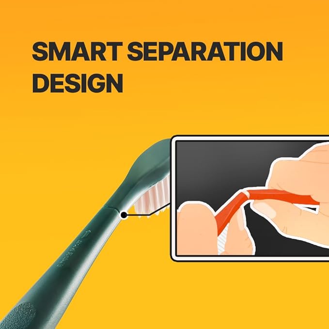 WANGTA Shorty – Standard Toothbrush – 1.0 inch (2.5 cm) Head | Dual Micro Bristles for Gentle Gum Care & Effective Cleaning | Made in Korea Oral Care (6 Pack)