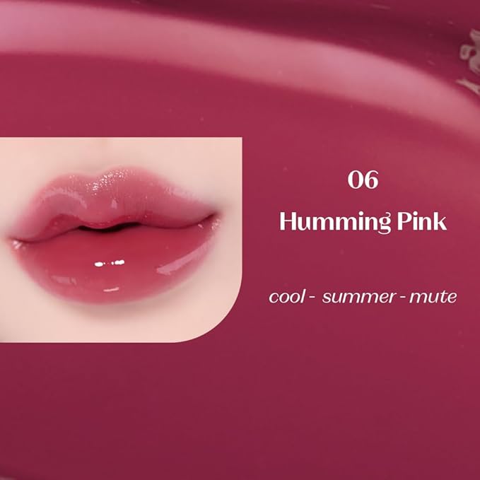ETUDE Over Glowy Tint #6 Humming Pink | Non-Sticky Vegan Lip Tint | Moisturized & Long-lasting Lip Gloss | Daily Lip Stain for Dry Lips | Korean Makeup, K-beauty