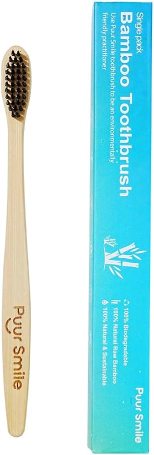Premium Natural Bamboo Toothbrush – Eco-Friendly, Biodegradable Handle, Soft Bristles – Sustainable Oral Care for Adults