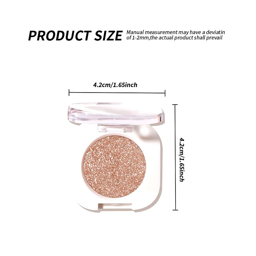 Pearlescent mini Eyeshadow Highly Pigmented Blend Matte & Shimmer EyeShadow,Cream Moisturizing Waterproof&Long Lasting Eye Makeup Natural Luminous Makeup Look (B09, 1 Count (Pack of 1))