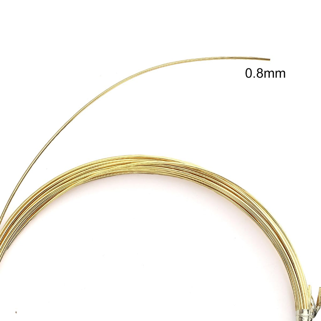 14K Gold Plated Wire 0.8mm 5 Meters Bead Cord for Bracelet Necklace Charm Beading Jewelry Making Findings