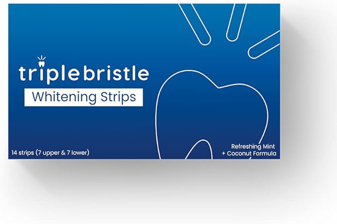 Triple Bristle Max | 4 Brush Modes | Patented 3 Head Design | Dentist Created & Approved | Soft Charcoal Infused Nylon Bristles Teeth Whitening Strips