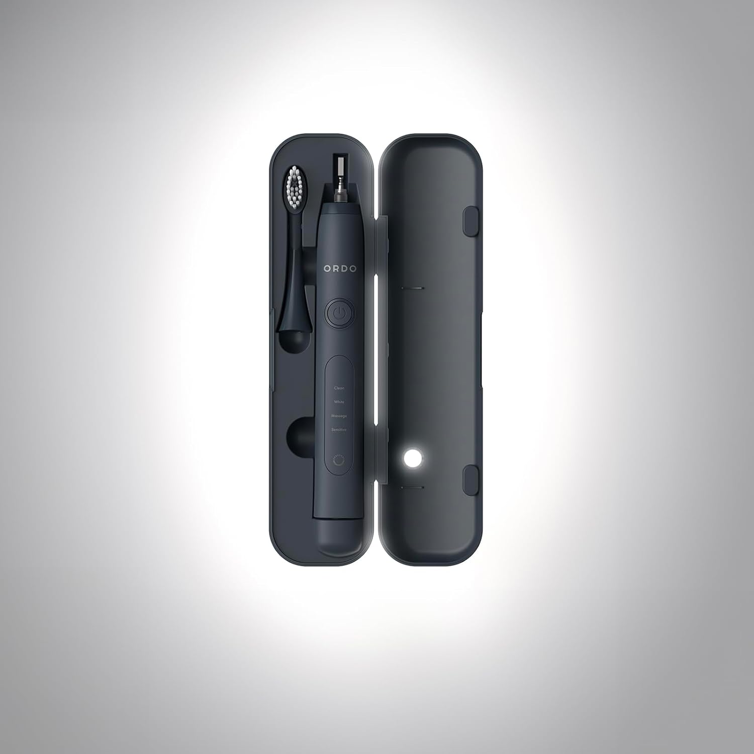 ORDO Sonic+ Charging Travel Case, Secure & Hygienic Toothbrush Storage, USB Charging, MagLock Closure, Durable Design, Tooth Brush Not Included, Charcoal Grey