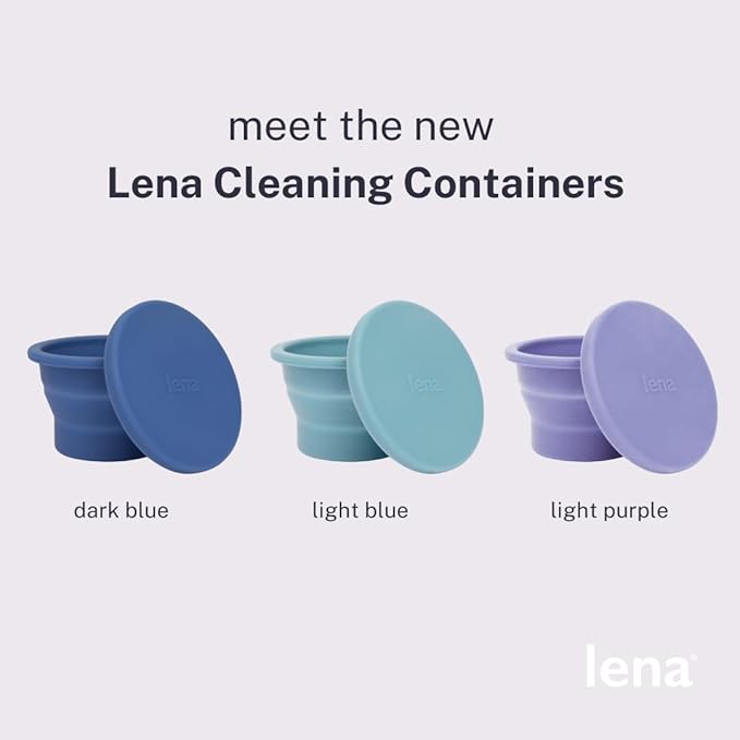 Lena Cleaning Container for Menstrual Cups – Light Purple – Reusable Silicone Cup for Easy Cleaning and Storage | Compact, Microwave-Safe, Travel-Friendly Design for Period Cup & Disc Care