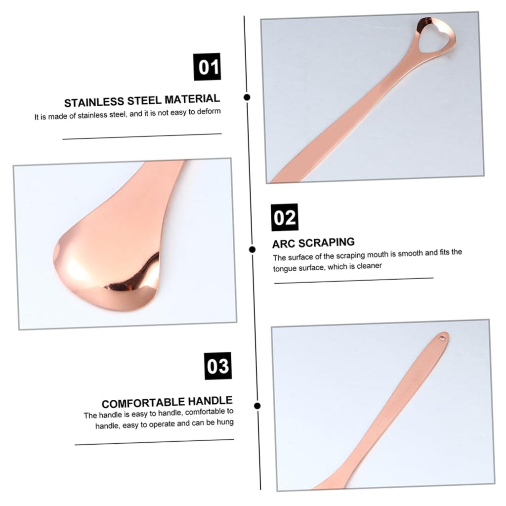 1set Stainless Steel Tongue Scraper for Oral Tongue Coating Travel-friendly Design Easy to