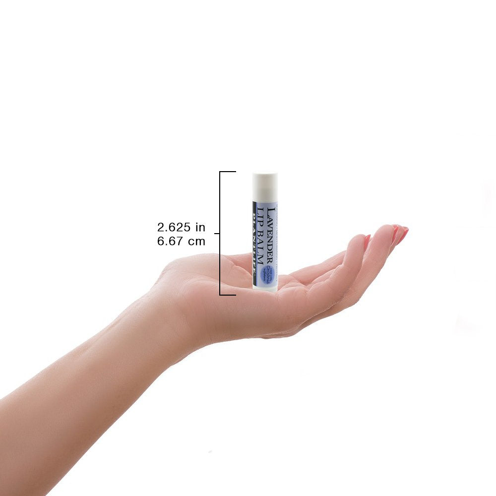 Plantlife Lavender Lip Balm - Organic Made with Beeswax, Calendula & Chamomile - Soothing Balm for Chapped Lips - Moisturize Lips & Works on Minor Cuts - Made in California