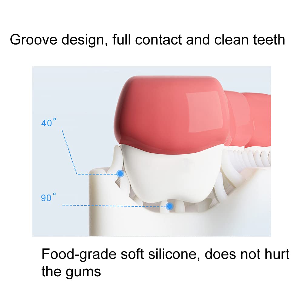 2 PCS U-Shaped Kids Toothbrush, Soft Manual Training Toothbrush for Kids 6-12 Years (Pink +Blue)