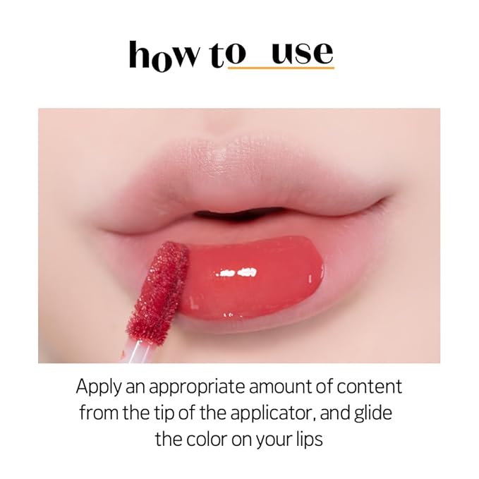 ETUDE Over Glowy Tint #5 Blushed Cherry | Non-Sticky Vegan Lip Tint | Moisturized & Long-lasting Lip Gloss | Daily Lip Stain for Dry Lips, Korean Makeup, K-beauty