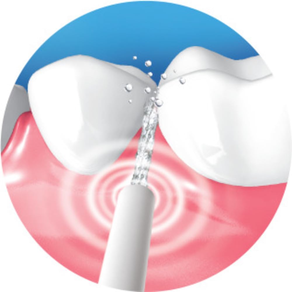 Piksters HydroPik Mini Water Flosser for Travel – Portable Cordless Oral Irrigator with USB-C Charging, 3 Pressure Modes & 5 Tips, Compact & Lightweight for On-The-Go Dental Care, White