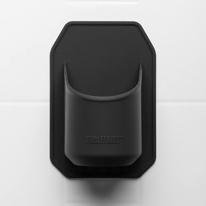 TOOLETRIES Shower Drink Holder - 100% Silicone Can Holder for Beer or Soda - Bathroom Accessory - Silicone-Grip Technology, No Adhesive Needed - in Partnership with 30 Watt - Charcoal