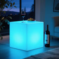 16'' Cordless LED Cube Chair Light, LED Cube Seat for Adult Kid, RGB Color Changing Waterproof Glowing Chair w/Remote, Rechargeable Night Light Mood Lamp Decorative Lights for Home Patio Garden Party