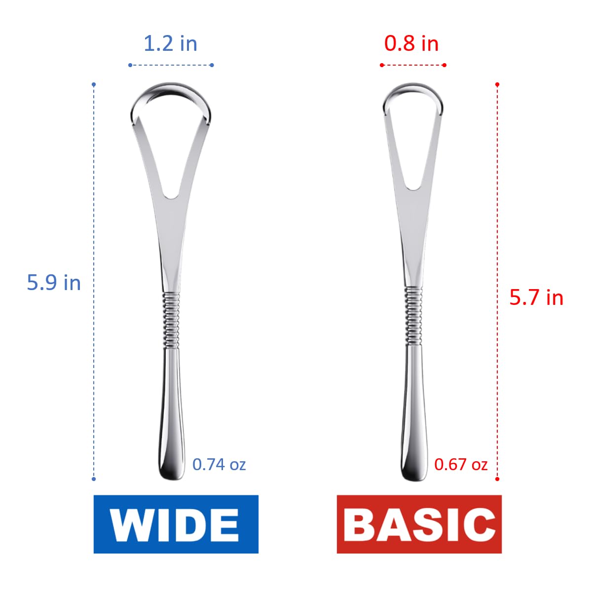 IBANCOOL Tongue Scraper – 316L Stainless Steel Tongue Cleaner with Ergonomic Design to Minimize Gag Reflex, Deep Cleaning Tool, Made in Korea (Basic type for Teens)