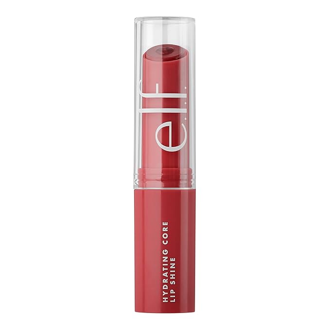 e.l.f. Hydrating Core Lip Shine, Lip Balm For A Sheer Tint Of Color & Soft Shine, Made With Nourishing Vitamin E, Vegan & Cruelty-Free, Joyful