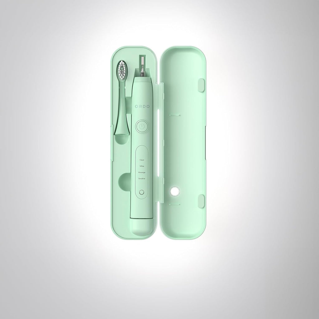 ORDO Sonic+ Charging Travel Case, Secure & Hygienic Toothbrush Storage, USB Charging, MagLock Closure, Durable Design, Tooth Brush Not Included, Mint Green