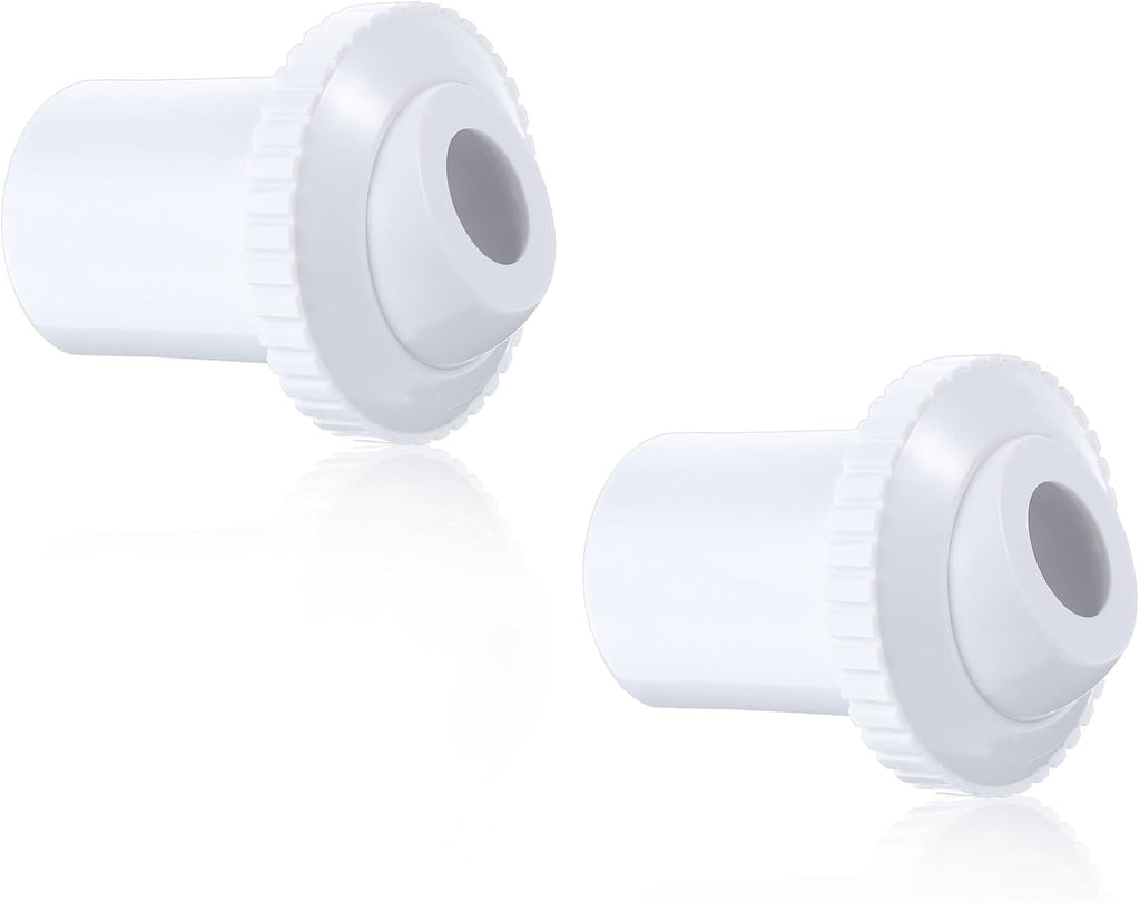 2 Pcs Pool Jet Nozzles, 3/4" Directional Flow Eyeball Inlet Jet, Swimming Pond Return Jets Replacement Parts Fittings Spa with 1-1/2 Inch MIP Thread Pool Accessories for Cleaning (2Pc 3/4" No Spiral)
