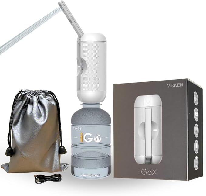 VIKKEN® 250ml iGo X Portable Travel Bidet USB-Type C Rechargeable Electric Mobile Handheld Ultra Strong Water Spray Personal Hygiene Self Care for Women & Men