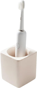 Electric Toothbrush Holders for Bathroom, Diatomite Toothbrush Holder, Toothbrush Cup and Toothpaste Holder, Off-White Countertop Organizer for Desk, Dresser, Bathroom, Bedroom, Rv