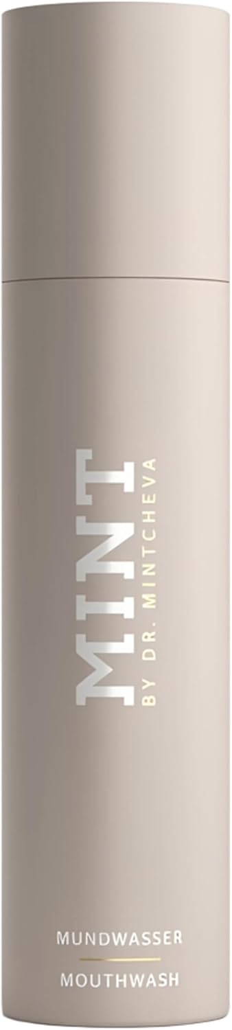 MINT whitening mouthwash with hydrogen peroxide - alcohol-free - mild taste - vitamin B12, peppermint oil and cucumber extract - mouthwash for the care of gums and interdental spaces -By Dr. Mintcheva