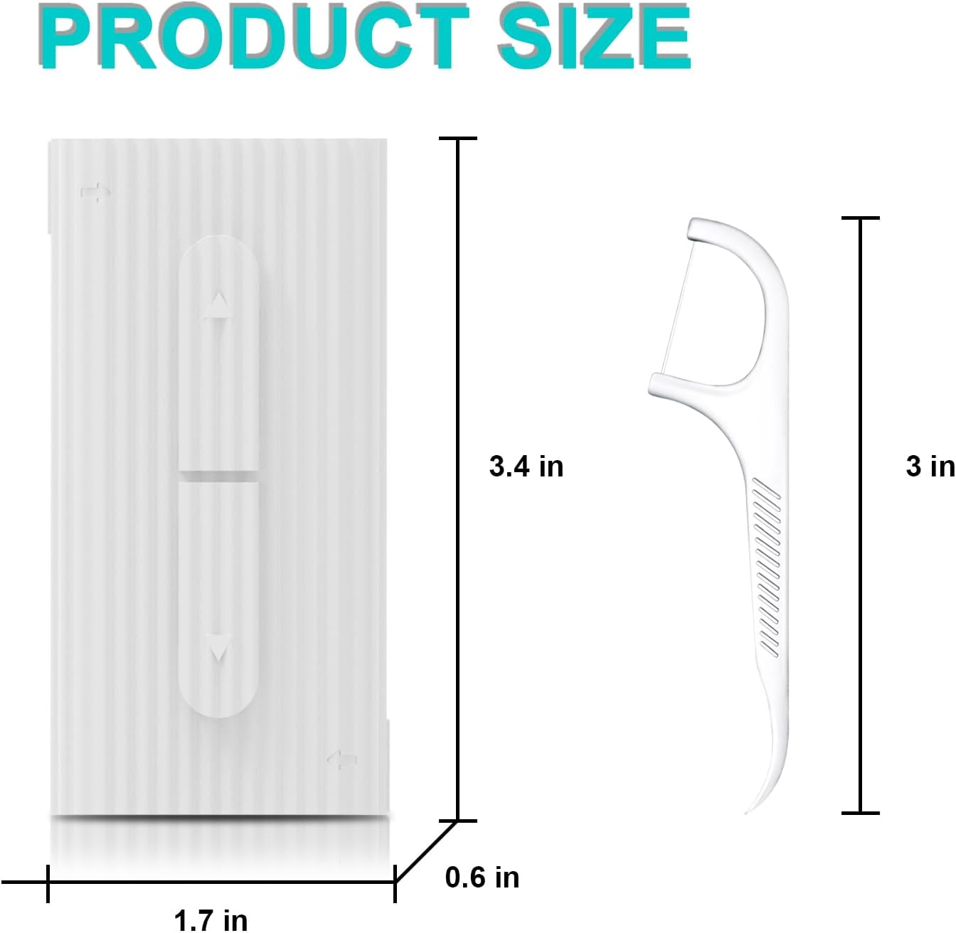 Holy Rose Dental Floss Portable Dispenser 4 Boxs,Travel Floss Picks Case 2 Box with Adults Floss Sticks 160 Count,Flosser Toothpick is Cleaning Teeth and Oral Care Tool(White)