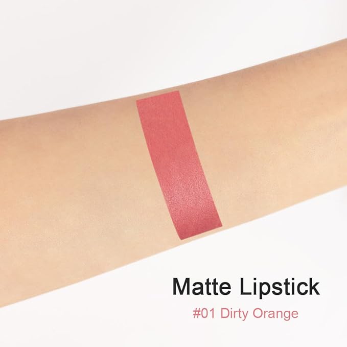 BINGBRUSH Smooth Longwear Lipstick Pack Set, Matte Color Stick Ultimate Lip Crayon for Makeup Collection - Waterproof Velvet Lipgloss Lip Stain (01#)