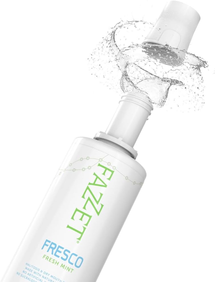 Fresco Halitosis Dry Mouth Oral Rinse – Soothe Tonsils, Combat Bad Breath – Alcohol, Gluten, and Paraben Free Mouthwash – Fresh Mint Flavor