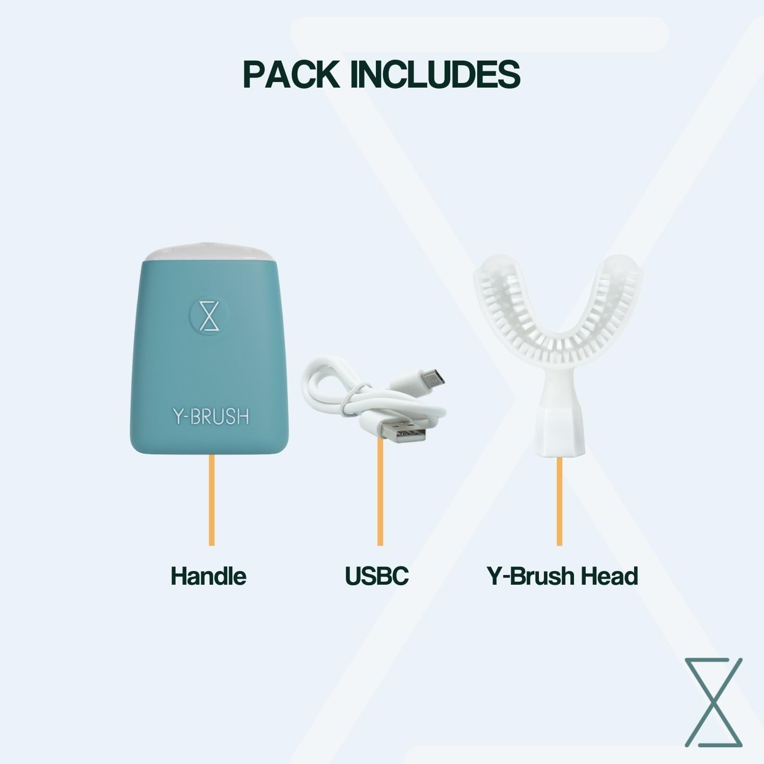 Y-Brush New 2025 Essential - Sonic Electric Toothbrush - 3 Months Battery Life with USB-C - 2 Brushing Modes - Clinically Proven - Adult