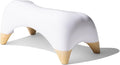 TUSHY Ottoman: A Premium Toilet Stool for The Bathroom, Modern Sleek Design | Squatting Position Helps Improves Bowel Health & Relieves Constipation (Relaxed 7.5" White/Bamboo)