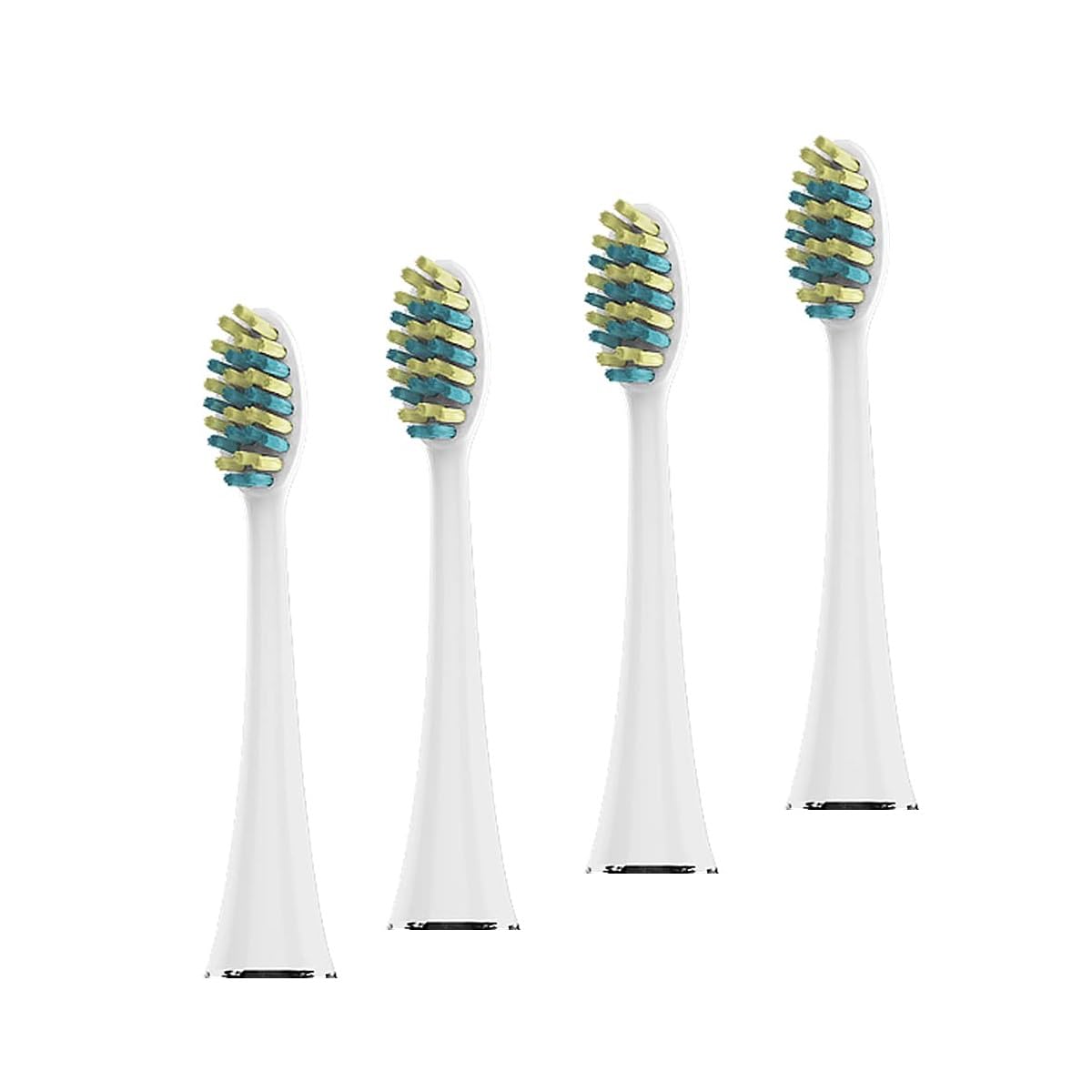 Voom Sonic Pro 7 Rechargeable Electronic Toothbrush + Pro 7 Series Replacement Brush Heads - 2-Minute Timer with Quadrant Pacing & 5 Adjustable Speeds,Soft Dupont Nylon Bristles Oral Care - Sliver
