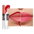 Dewy Rose Lip Stain Peel Off Lip Gloss oil Dual-Ended Combo, Lips Liner Stain Peel Off Tattoo, Long Lasting & Waterproof, Transfer-Proof Lip Tint Stain with Lip oil for All Skin Type 02#