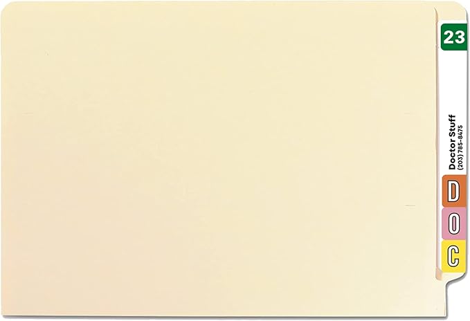 2023 Year Stickers, Doctor Stuff 2023 Chart Stickers, Dark Green Colored, Tabbies 70200 Style, USA Made Year Stickers for End Tab File Folders, 500/Roll, 1 Roll, 3/4" x 1-1/2"